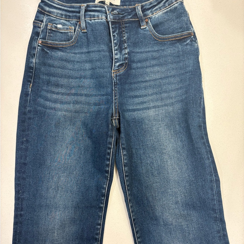 NWOT Risen Trish High Rise Straight Crop Jeans
